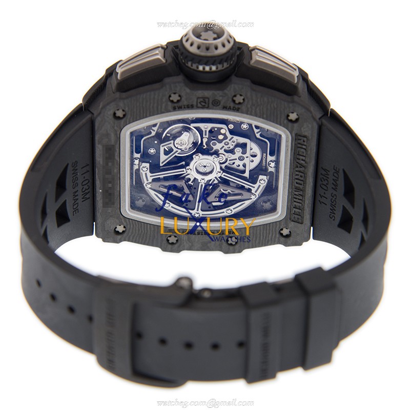 Richard Mille RM11-03 CA Replica Watch With Automatic Movement, Titanium Case, Silver Dial - Image 4