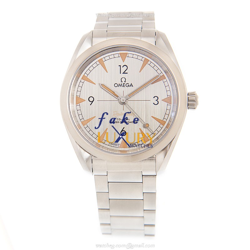 Omega 220.10.40.20.06.001 RAILMASTER Automatic Stainless Steel Replica Watch - Gray Dial, Silver - Image 2