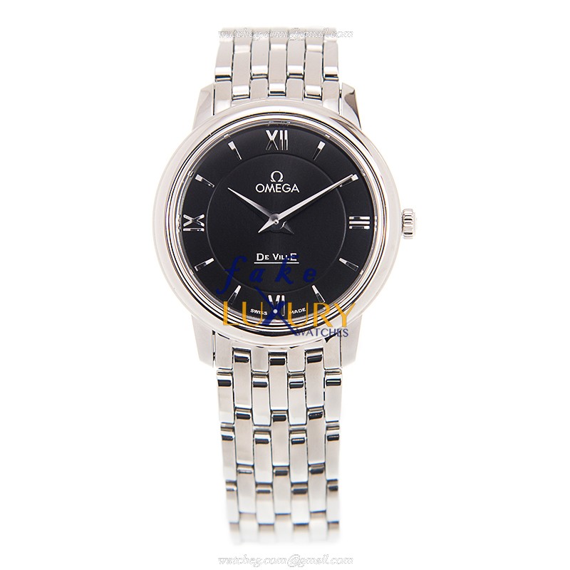 Omega De Ville 424.10.27.60.01.001 - Replica Watch - Quartz - Black Dial - Steel Bracelet - Image 2