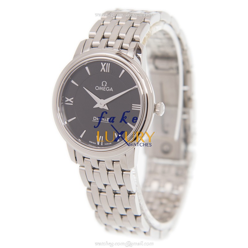 Omega De Ville 424.10.27.60.01.001 - Replica Watch - Quartz - Black Dial - Steel Bracelet - Image 3