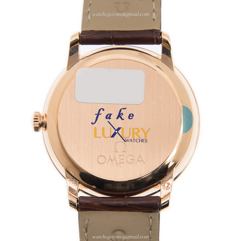 Omega 424.53.40.20.02.001 DE VILLE Automatic 18kt Rose Gold Replica Watch - Swiss Movement - Image 3