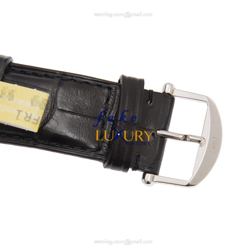 IWC Portofino IW356519 Automatic Stainless Steel White Dial Black Alligator Replica Watch - Image 4