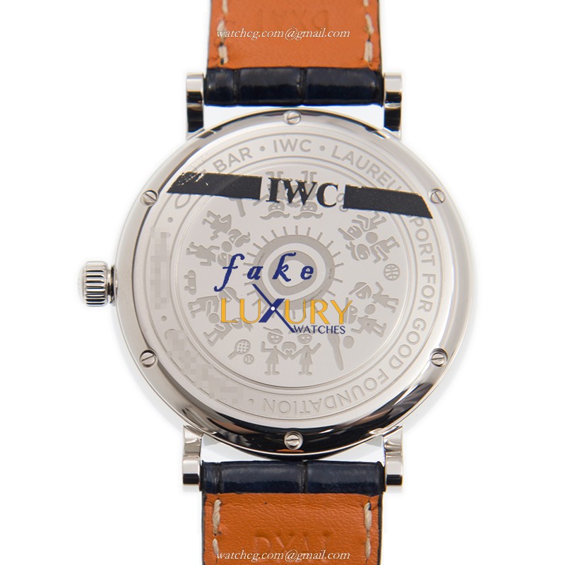 IWC IW459006 Portofino Replica Watch, Automatic, Blue Dial, Steel Case, Alligator Strap - Image 3
