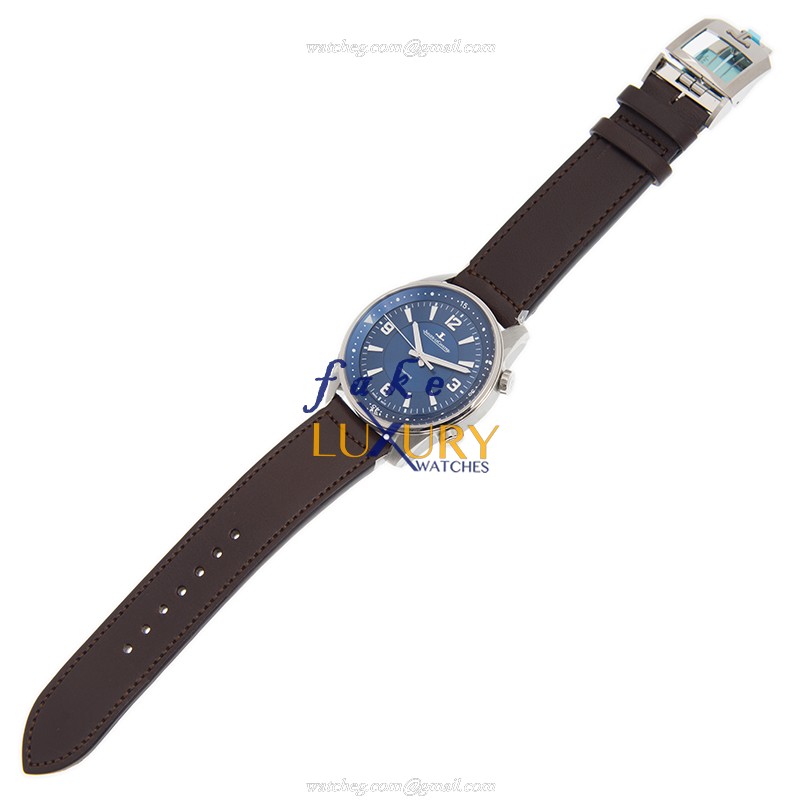 Jaeger-Lecoultre Q9008480 POLARIS DATE Automatic Stainless Steel Replica Watch - Blue Dial, Brown - Image 2