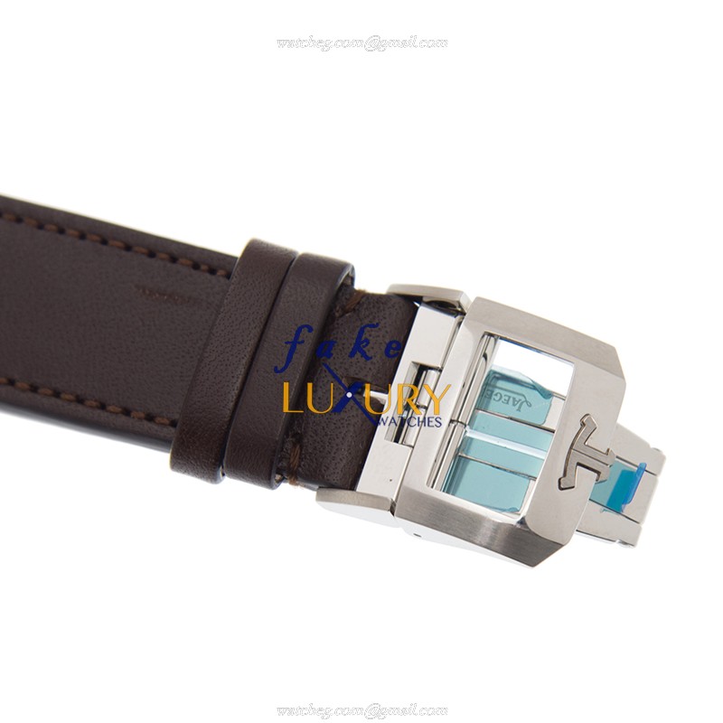 Jaeger-Lecoultre Q9008480 POLARIS DATE Automatic Stainless Steel Replica Watch - Blue Dial, Brown - Image 4