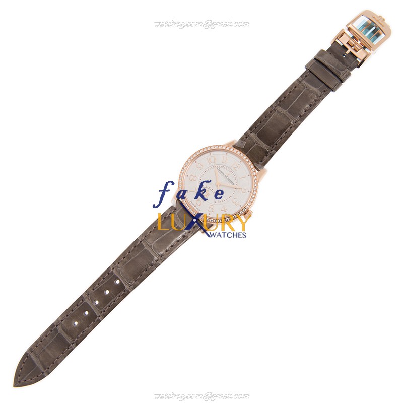 Jaeger-Lecoultre Q3442440 RENDEZ VOUS 18kt Rose Gold Automatic Replica Watch Silver Dial Brown - Image 2