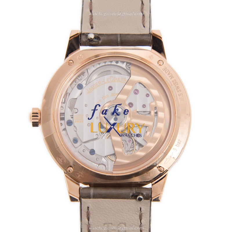 Jaeger-Lecoultre Q3442440 RENDEZ VOUS 18kt Rose Gold Automatic Replica Watch Silver Dial Brown - Image 3