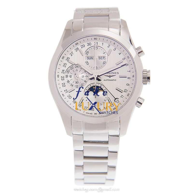 Longines L2.798.4.72.6 Conquest Classic Replica Watch, Automatic, White Dial, Stainless Steel - Image 2