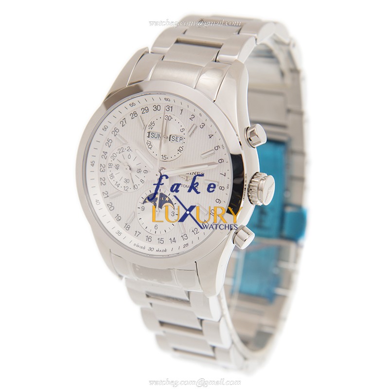 Longines L2.798.4.72.6 Conquest Classic Replica Watch, Automatic, White Dial, Stainless Steel - Image 3