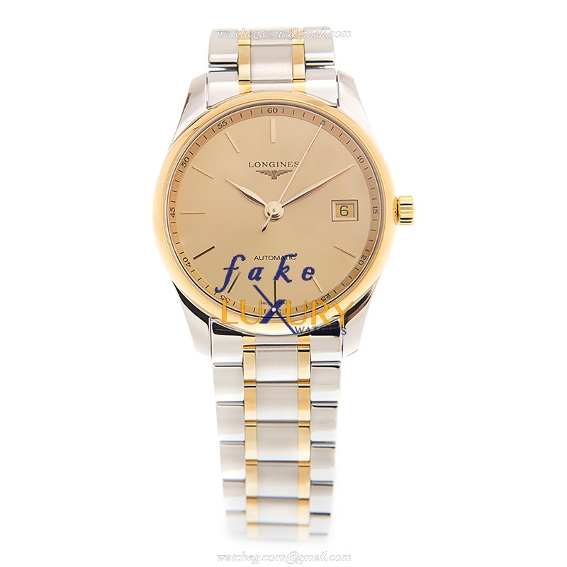 Longines L2.518.5.32.7 MASTER - Replica Watch - Automatic - 18kt Gold Steel Case - Gold Dial - Image 2