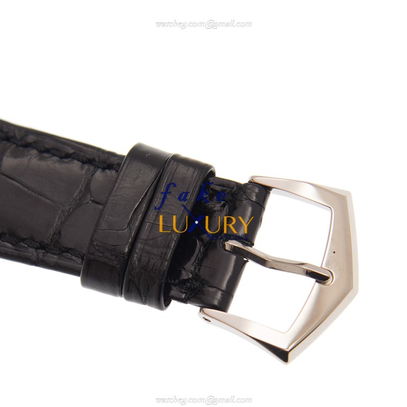 Patek Philippe 5205G-013 Replica Watch, 40mm 18kt White Gold Case, Blue Dial, Black Alligator Strap - Image 4