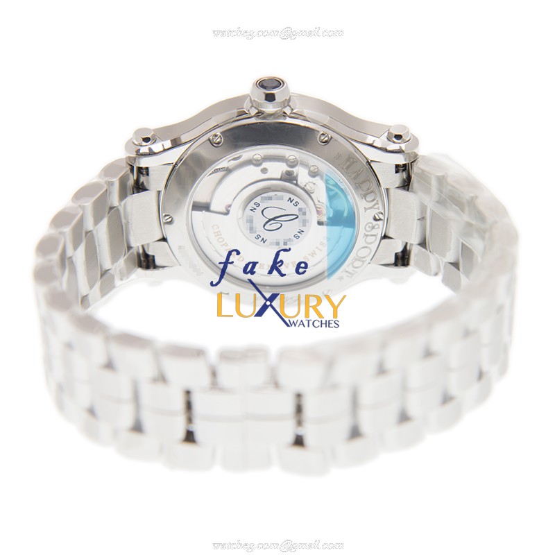 Chopard 278559-3004 Happy Sport Automatic Stainless Steel & Diamond Replica Watch, Swiss Movement - Image 4