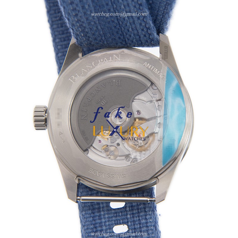 Blancpain 5100-1127-NAJ Fifty Fathoms Automatic White Dial Blue Canvas | Steel | Replica Watch - Image 3