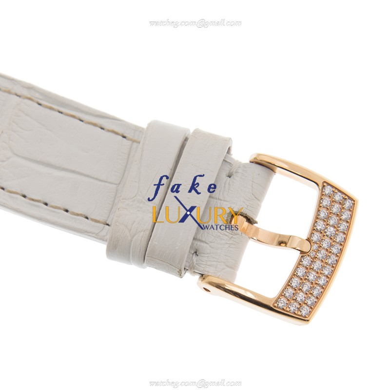 Chopard 274891-5007 HAPPY SPORT Auto 18kt Rose Gold Sapphire Replica Watch - Image 4