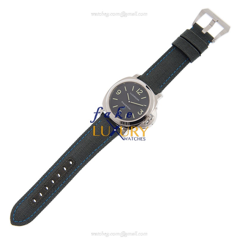 Panerai PAM00774 Replica Watch Manual Wind Stainless Steel 44mm Black Dial Grey Fabric Strap - Image 2