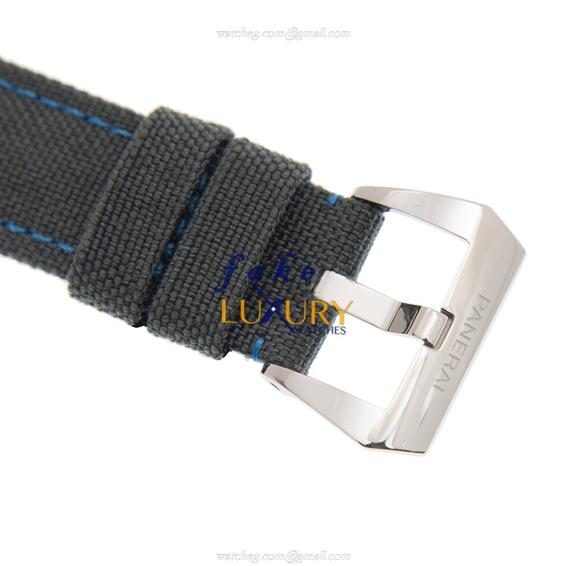 Panerai PAM00774 Replica Watch Manual Wind Stainless Steel 44mm Black Dial Grey Fabric Strap - Image 4
