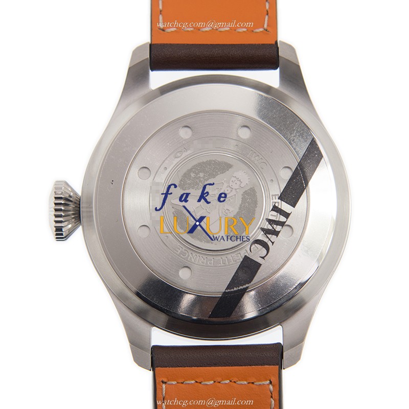 IWC IW501002 Pilots Automatic Replica Watch, Blue Dial, Brown Cowhide Strap - Image 3
