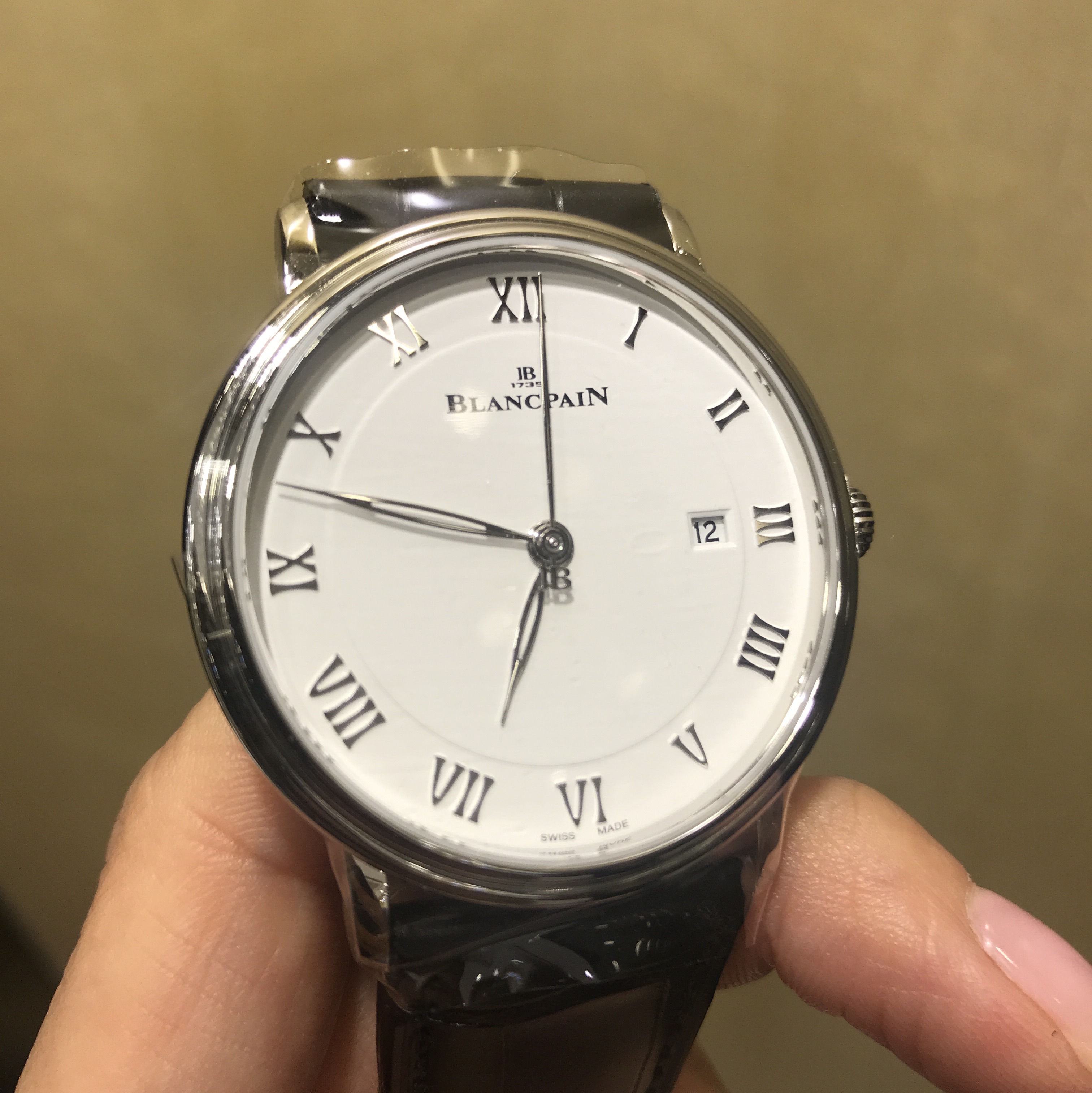 Blancpain 6651-1127-55B Villeret Replica Watch White Dial Automatic Stainless Steel Alligator Strap - Image 5
