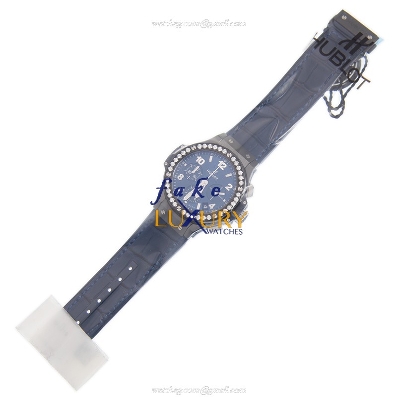 Hublot 341.CM.7170.LR.1204 - Big Bang Automatic Ceramic & Diamonds - Blue Alligator Strap - Replica - Image 2