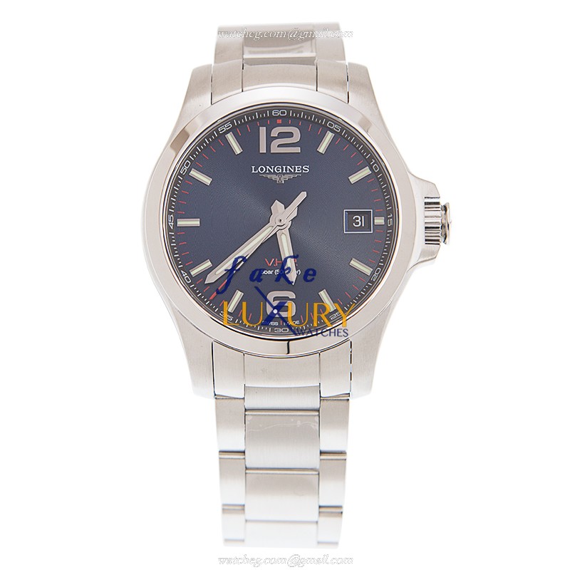 Longines L3.716.4.96.6 Quartz Stainless Steel Replica Watch, Blue Dial, Silver Strap - Image 2