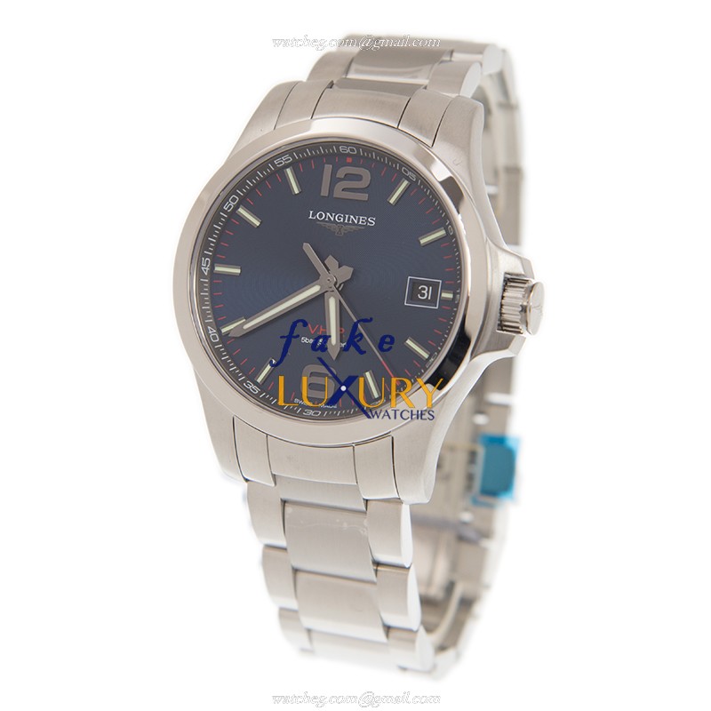 Longines L3.716.4.96.6 Quartz Stainless Steel Replica Watch, Blue Dial, Silver Strap - Image 3