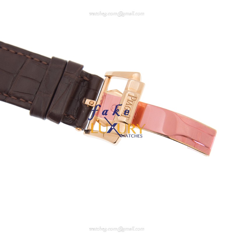 Piaget G0A29116 Replica Watch, Automatic Movement, 18kt Rose Gold Case with Diamonds, Black Dial - Image 4