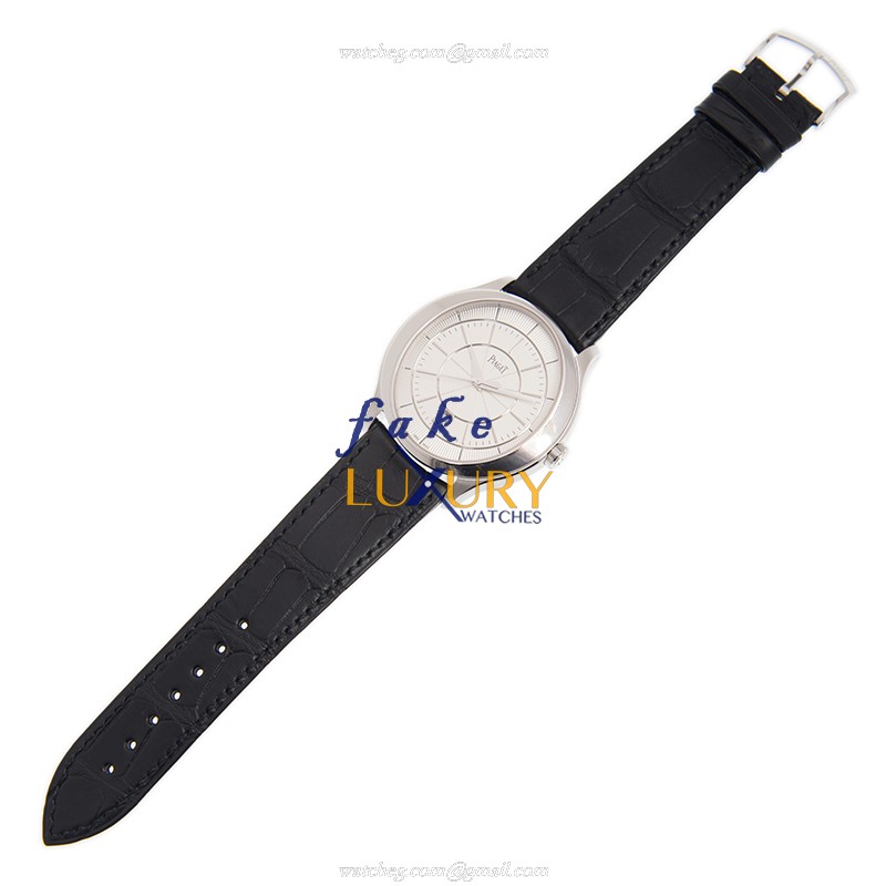 G0A38110 - Piaget Black Tie Replica Watch Automatic 18kt White Gold Silver Dial - Image 2