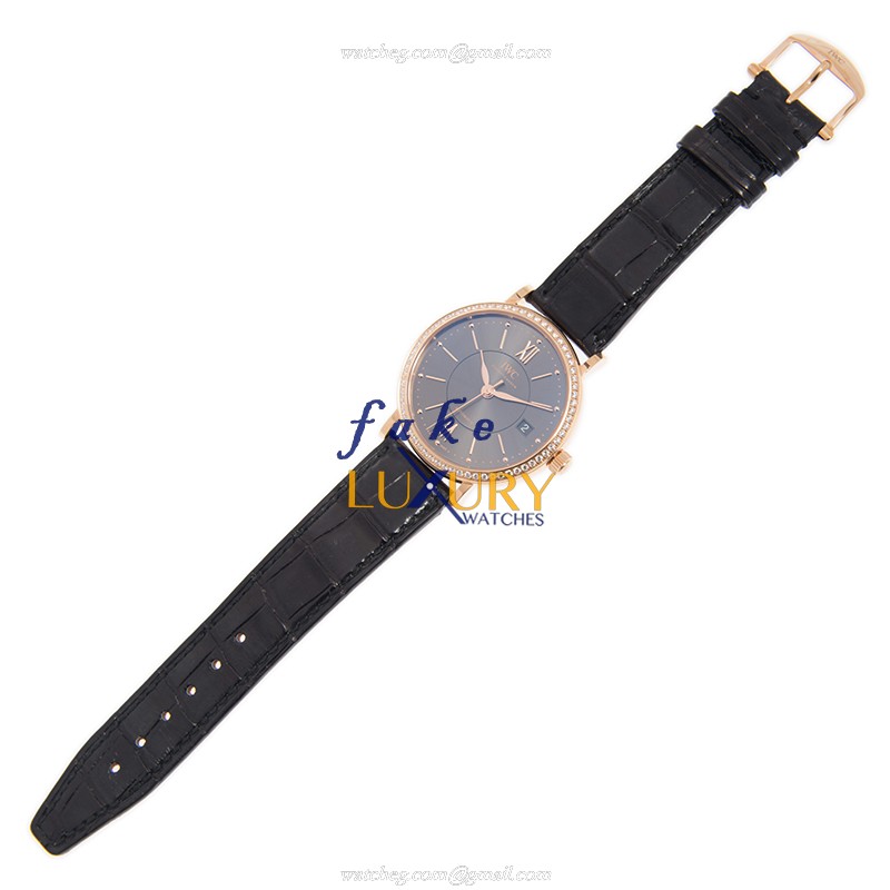 IWC Portofino IW458108 Automatic 18kt Rose Gold Dark Grey Dial Replica Watch - Image 2
