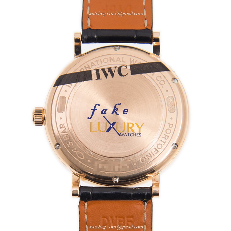 IWC Portofino IW458108 Automatic 18kt Rose Gold Dark Grey Dial Replica Watch - Image 3