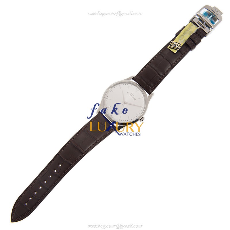 Jaeger-Lecoultre Q1358420 | Automatic | Steel | Silver Dial | Brown Alligator Strap Replica Watch - Image 2