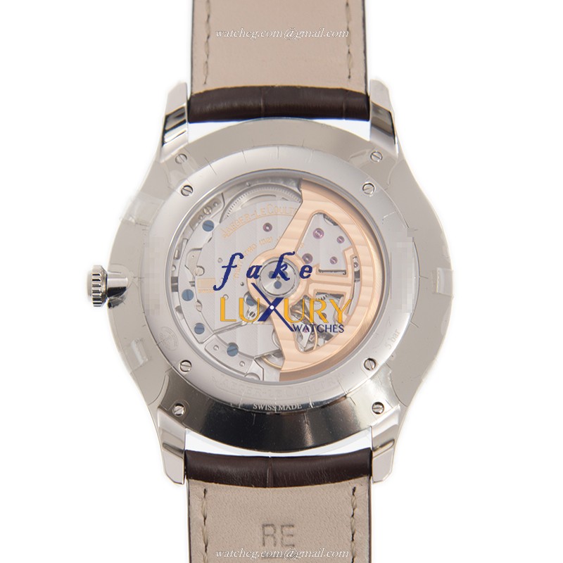 Jaeger-Lecoultre Q1358420 | Automatic | Steel | Silver Dial | Brown Alligator Strap Replica Watch - Image 3