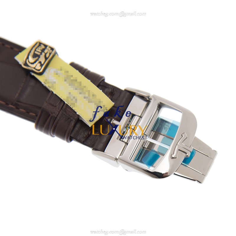 Jaeger-Lecoultre Q1358420 | Automatic | Steel | Silver Dial | Brown Alligator Strap Replica Watch - Image 4