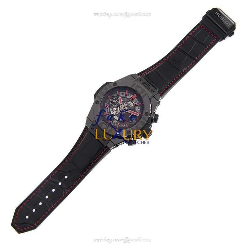Hublot 411.CX.1113.LR.WPT17 Replica Watch, Automatic, Ceramic Case, Black Dial, Alligator Strap - Image 2