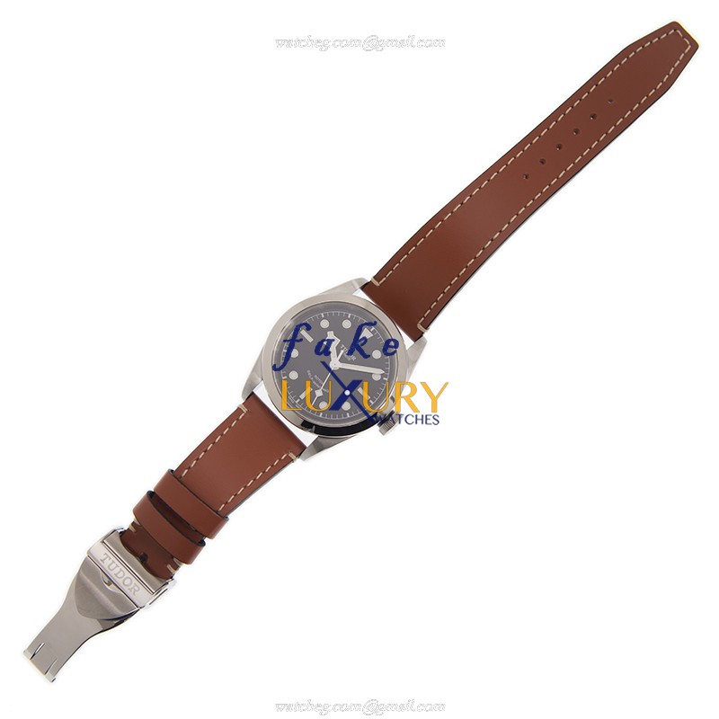 Tudor 79540-LEATHER STRAP Automatic Stainless Steel Replica Watch, Swiss Movement, Black Dial - Image 2