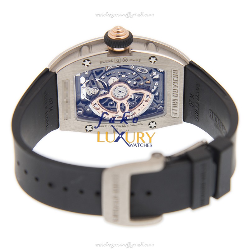 Richard Mille RM07-01 WG Replica Watch, Red Dial, 18kt White Gold & Diamond Case, Automatic - Image 4