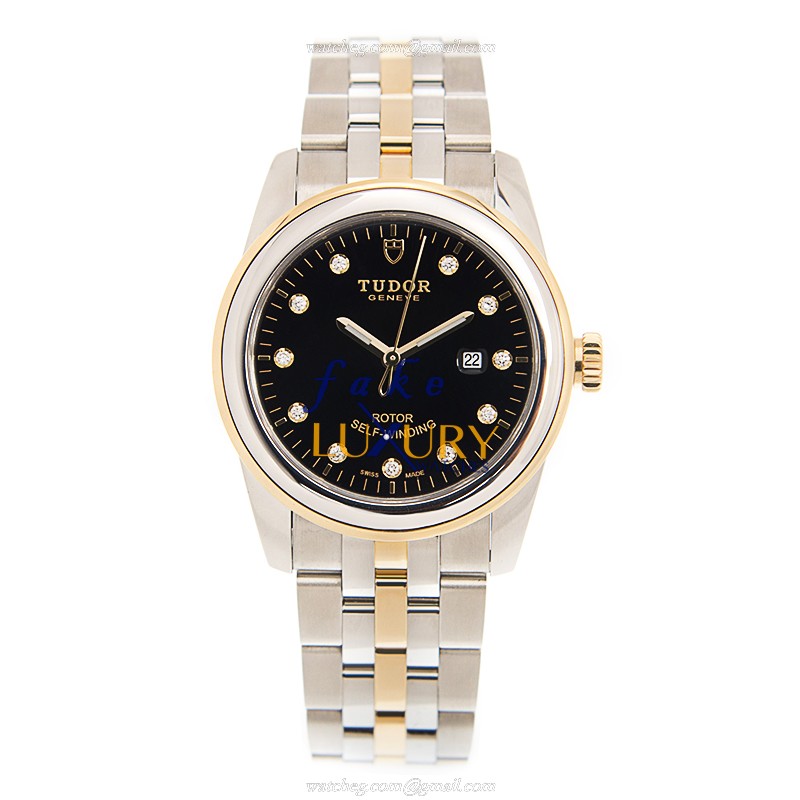 Tudor 53003-68033-11DI-BK GLAMOUR DATE Automatic Gold & Steel Replica Watch | Swiss Movement - Image 2