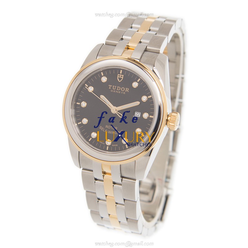 Tudor 53003-68033-11DI-BK GLAMOUR DATE Automatic Gold & Steel Replica Watch | Swiss Movement - Image 3