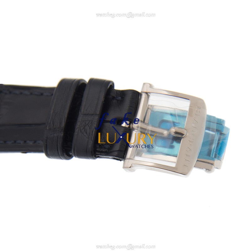 Blancpain 2360-1991A-55B Replica Watch, White Diamond Dial, 18kt Gold Case, Blue Alligator Strap - Image 4