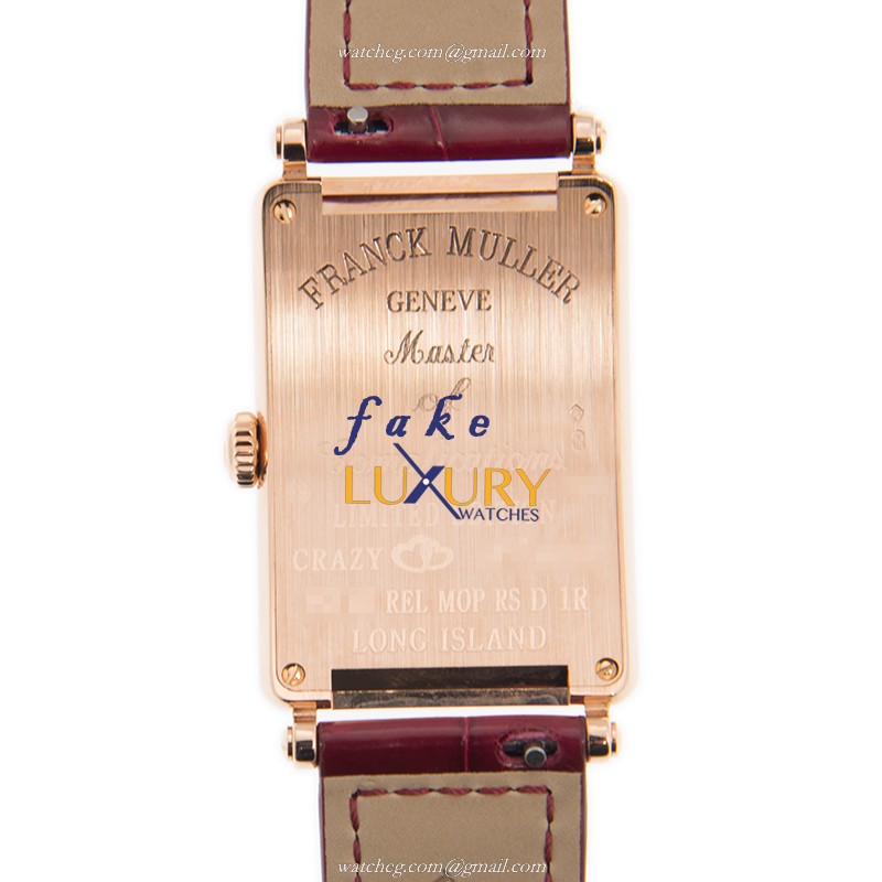 Franck Muller 952 QZ REL MOP RS D 1R CRASY HEART 5N Long Island Quartz 18kt Rose Gold Diamond Bezel - Image 3