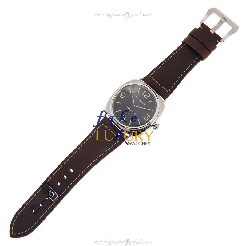 Panerai PAM00753 RADIOMIR Manual Wind Stainless Steel Replica Watch - Black Dial, Brown Leather - Image 2