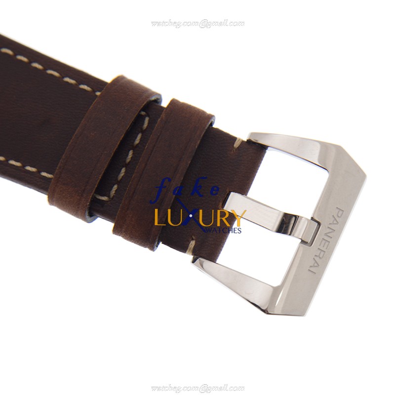 Panerai PAM00753 RADIOMIR Manual Wind Stainless Steel Replica Watch - Black Dial, Brown Leather - Image 4