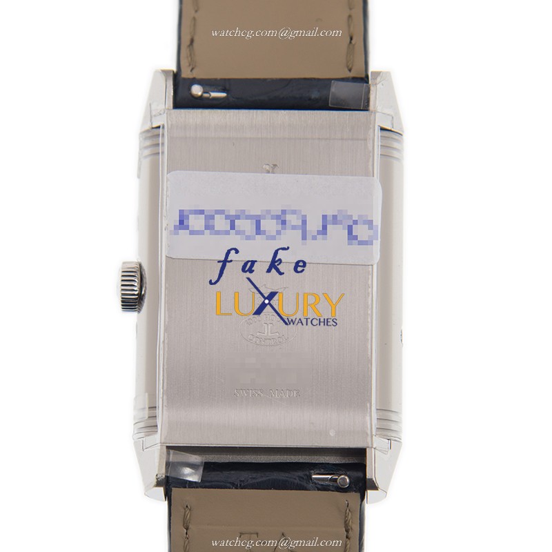 Jaeger-Lecoultre Q3958420 REVERSO - Manual Wind - Stainless Steel - Silver Dial - Blue Alligator - Image 3