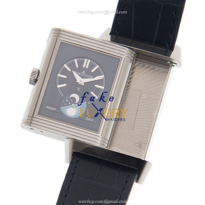 Jaeger-Lecoultre Q3958420 REVERSO - Manual Wind - Stainless Steel - Silver Dial - Blue Alligator - Image 5