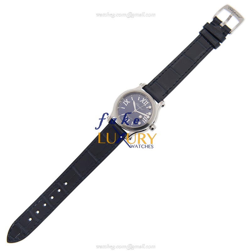 -278573-3006 CHOPARD HAPPY SPORT Automatic Replica Watch - Stainless Steel Case - Blue Dial - Image 2