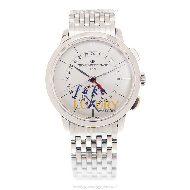 Girard Perregaux 49544-11-132-11A 1966 Automatic Silver Dial Stainless Steel Replica Watch - Image 2
