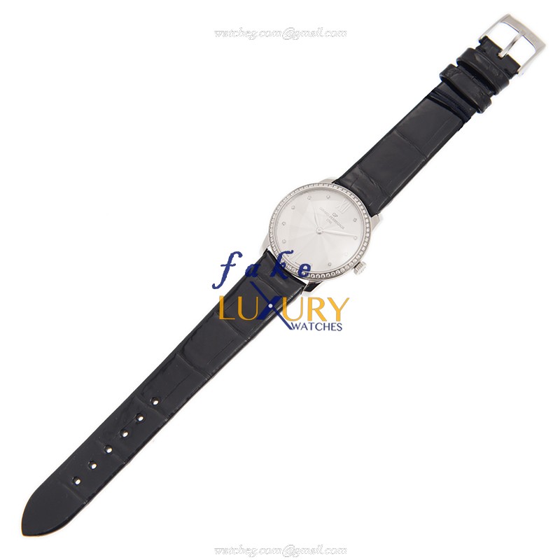 Girard Perregaux 49528D11A172-CB6A Replica Watch, Automatic Movement, Silver Dial, Steel & Diamonds - Image 2