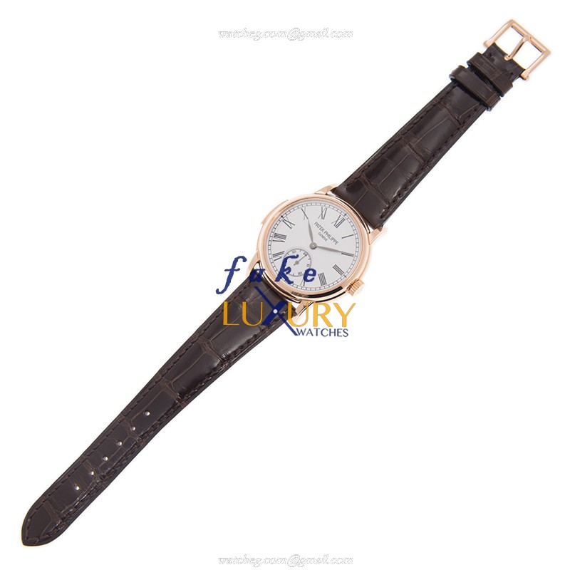 Patek Philippe 5078R-001 - Replica Watch - Automatic - 18kt Rose Gold - White Dial - Brown - Image 2