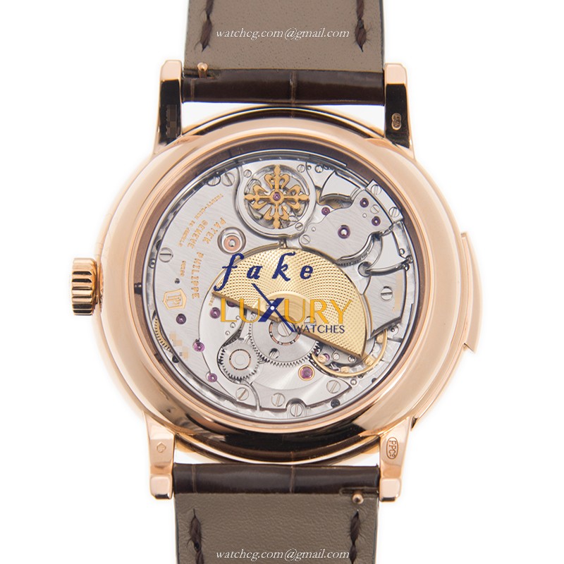 Patek Philippe 5078R-001 - Replica Watch - Automatic - 18kt Rose Gold - White Dial - Brown - Image 3