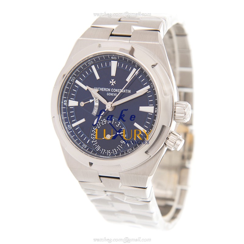 Vacheron Constantin 7900V/110A-B334 Overseas Replica Watch, Blue Dial, Steel Bracelet, Automatic - Image 3