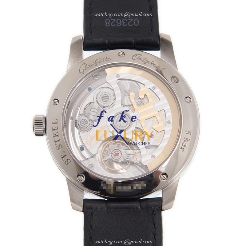Glashutte 1-36-02-01-02-30 Senator Manual Winding Skeletonized Replica Watch, White Dial, Steel - Image 3